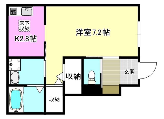 吹田市新芦屋アパート(1K/1階)の間取り写真