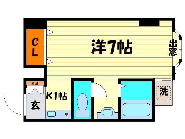 FLAT136(1K/3階)の間取り写真
