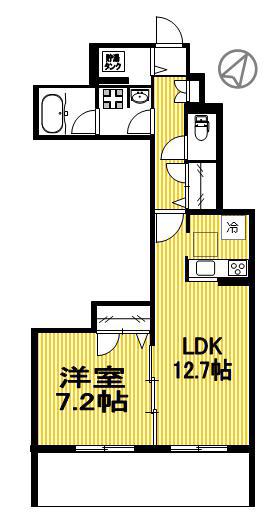 BELLE DEMEURE II(1LDK/1階)の間取り写真