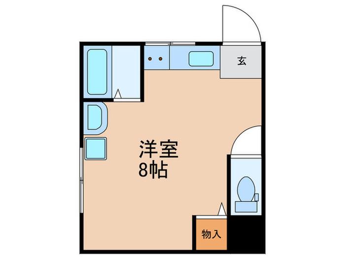 ラモーナ ハイツ(ワンルーム/1階)の間取り写真