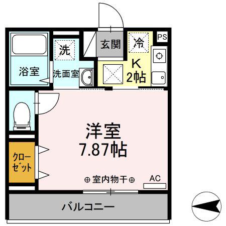 CONFORT YUUYA(1K/1階)の間取り写真