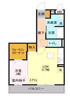 五反田ガーデン(1LDK/2階)の間取り写真