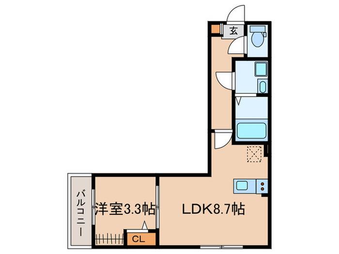 BEST STAGE新座市大和田II(1LDK/2階)の間取り写真