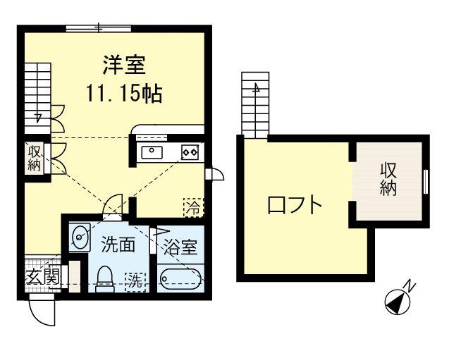 LEBENS GARDEN II(ワンルーム/1階)の間取り写真
