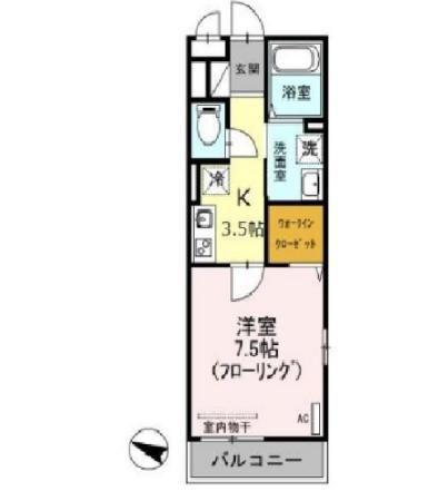 エントピア(1K/3階)の間取り写真