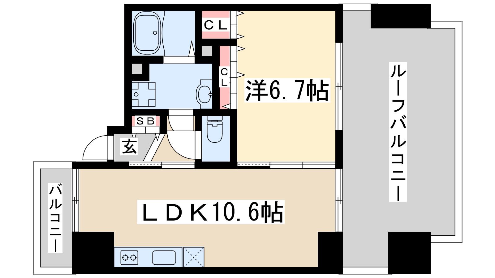 セレニテ江坂四番館(1LDK/12階)の間取り写真