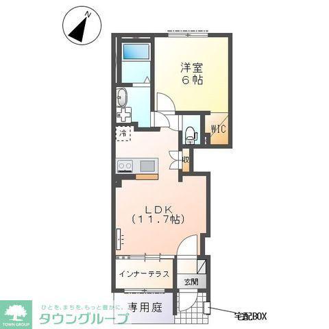 日野市西平山アパート工事(1LDK/1階)の間取り写真