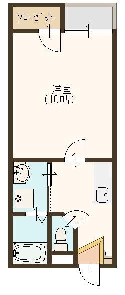 グリーンハイツ(1K/2階)の間取り写真