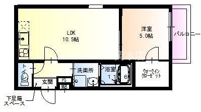 フジパレス東灘III番館(1LDK/3階)の間取り写真