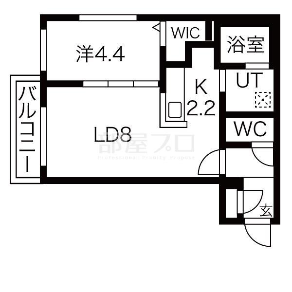 TERRE DE NORD(1LDK/4階)の間取り写真