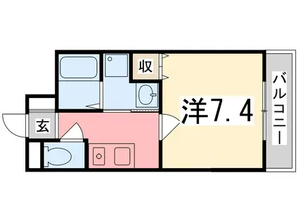 下野田マンションISSEI(1K/2階)の間取り写真
