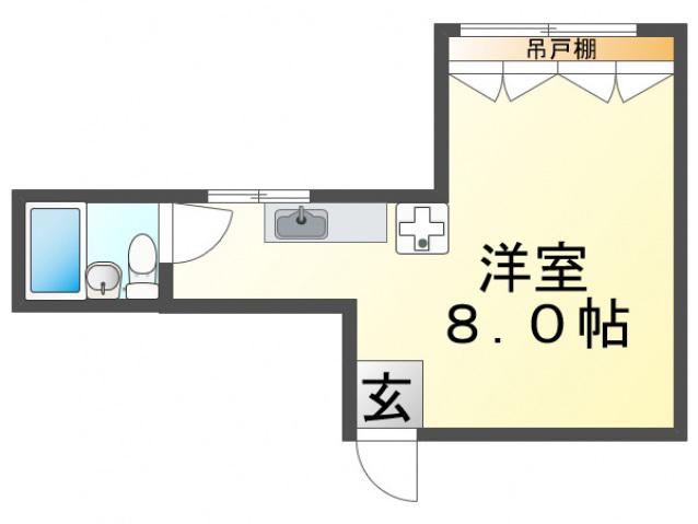 プチロイヤル(ワンルーム/3階)の間取り写真