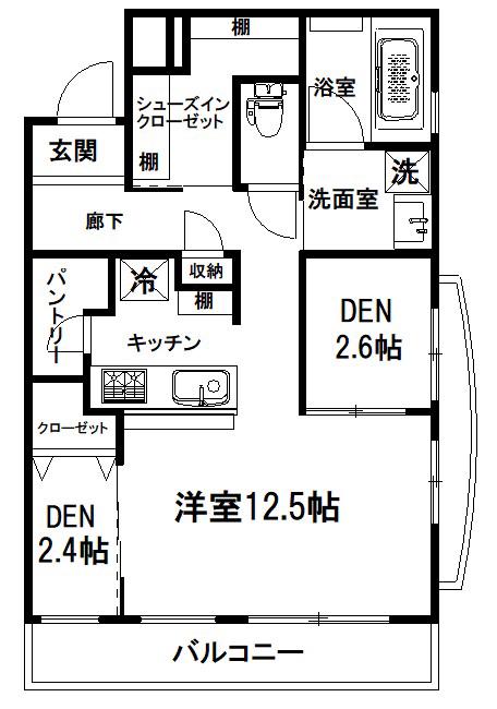 ヴィラ鴻巣(ワンルーム/2階)の間取り写真