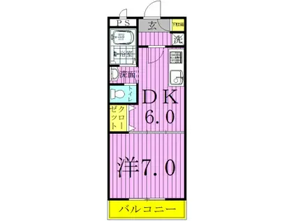 ヤマユウ第4ビル(1DK/3階)の間取り写真