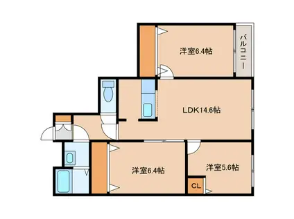 AVANT・GARDE V(3LDK/4階)の間取り写真