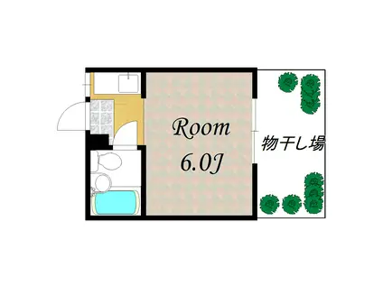 メゾン神埼(ワンルーム/1階)の間取り写真