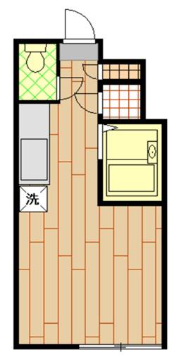 ハイツマリーナ(ワンルーム/2階)の間取り写真
