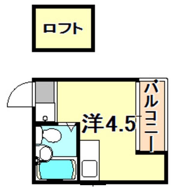 オプティ神戸(ワンルーム/3階)の間取り写真