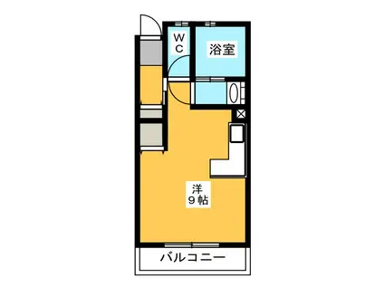 静清第2ハイツ(ワンルーム/2階)の間取り写真