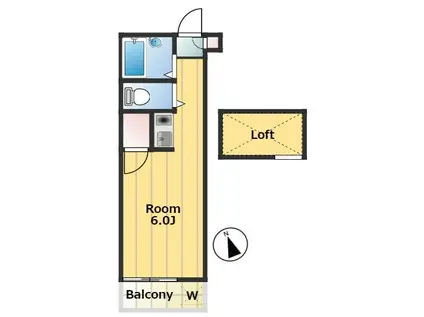 フォーラムセブン(ワンルーム/2階)の間取り写真