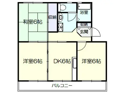 山本ハイツ(3DK/3階)の間取り写真
