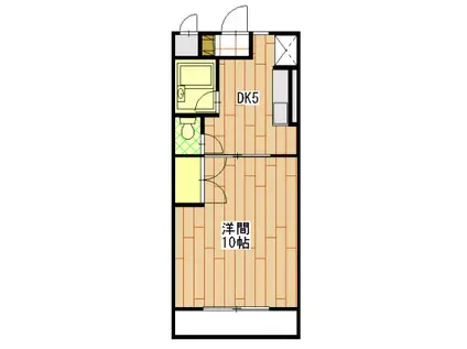 コーポレティブハウスIII(1DK/2階)の間取り写真