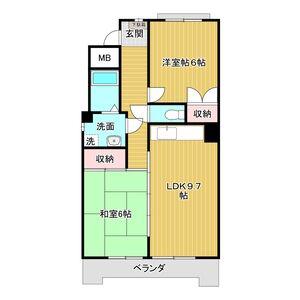 東昭ビル(2LDK/4階)の間取り写真