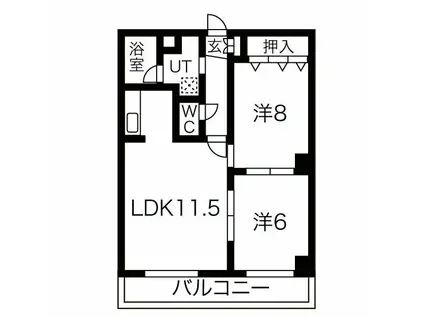 MAISON KAMUY S19 (2LDK/3階)の間取り写真