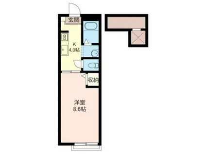 シャーメゾン中野(1K/2階)の間取り写真