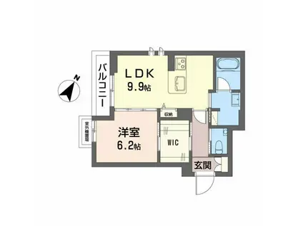 シャーメゾンエレガント(1LDK/3階)の間取り写真