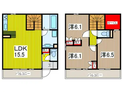レスペランス(3LDK/1階)の間取り写真
