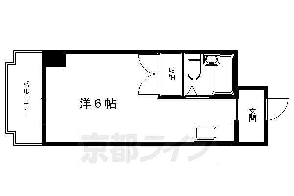 レジデンス島田II(1K/2階)の間取り写真