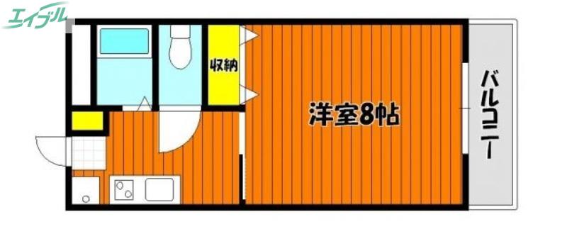エクシードY(1K/3階)の間取り写真
