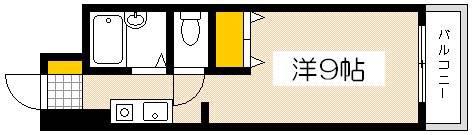 中村ビル(ワンルーム/3階)の間取り写真