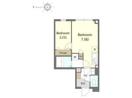 BCASA川崎III(1LDK/1階)の間取り写真