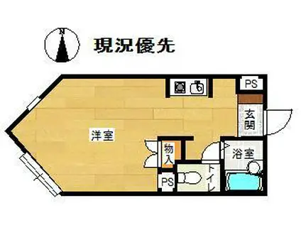 セジュールZAO(ワンルーム/1階)の間取り写真