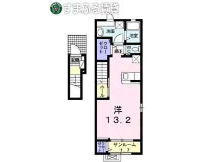 メゾン ド R・Y(ワンルーム/2階)の間取り写真