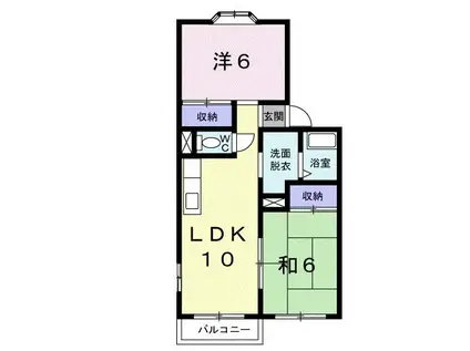 フロイデ(2LDK/2階)の間取り写真