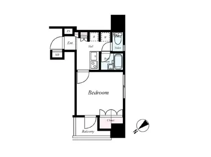 プレール・ドゥーク八丁堀(1K/3階)の間取り写真