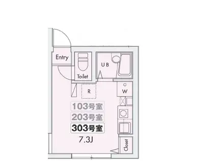 スプラウト桜台(ワンルーム/3階)の間取り写真
