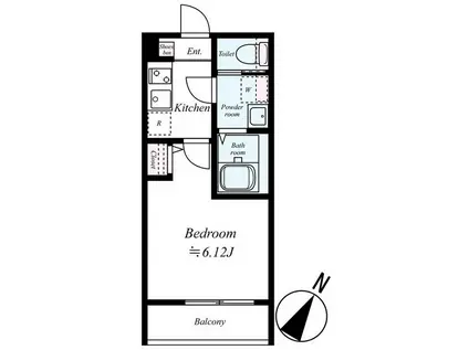 GRADUS相武台前II(1K/3階)の間取り写真