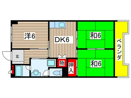 第2全並ビル(3DK/2階)の間取り写真