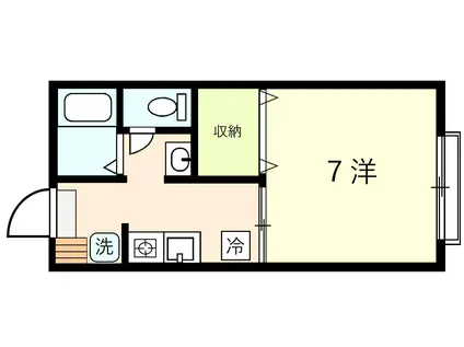 DIAS 11(1K/2階)の間取り写真