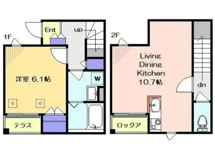 ETERNO(1LDK/1階)の間取り写真