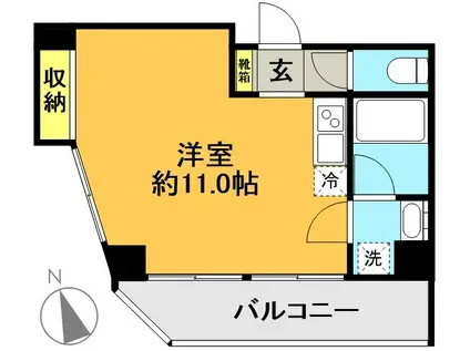 第三正吉マンション(ワンルーム/5階)の間取り写真