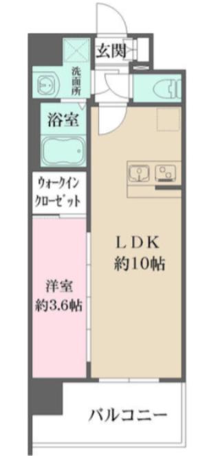 リヴェント玉造(1LDK/3階)の間取り写真
