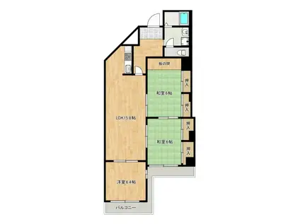 エバーグリーン淀川4号棟(3LDK/5階)の間取り写真