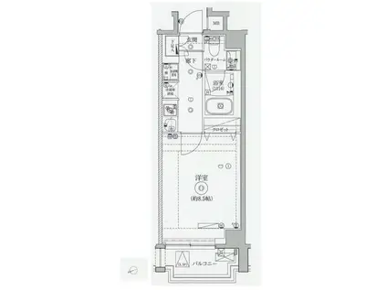 ARTESSIMO BELLA(1K/2階)の間取り写真