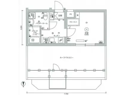 スカイコート小竹向原(1K/5階)の間取り写真