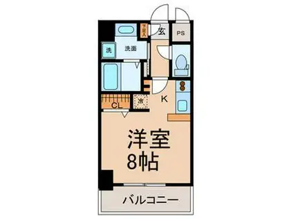 グランルージュ栄II(ワンルーム/5階)の間取り写真